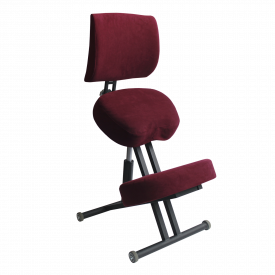 Коленный стул со спинкой ОЛИМП (премиум комфорт) бордовый