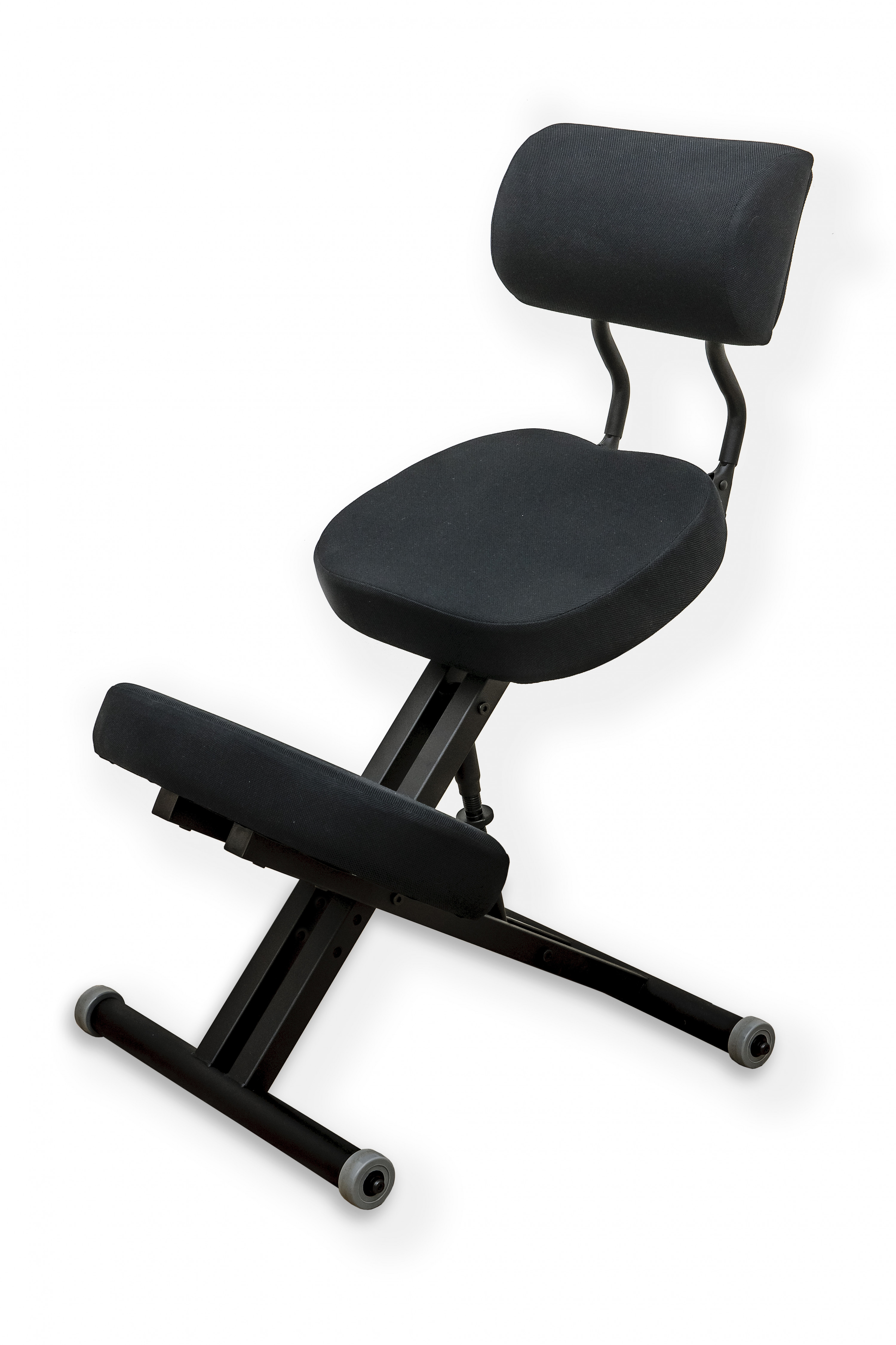 Smartstool KM01BМ Black  — металлический коленный стул (со спинкой), черный, без чехла