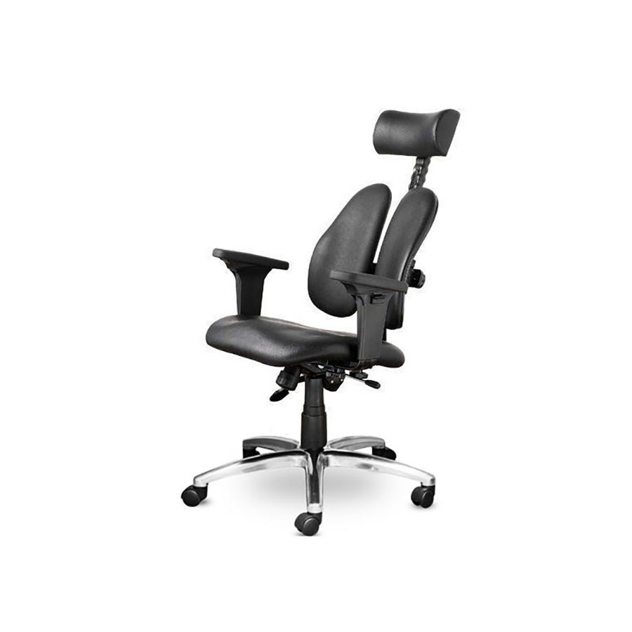 Офисное кресло Duorest Leaders DD-7500G черная экокожа
