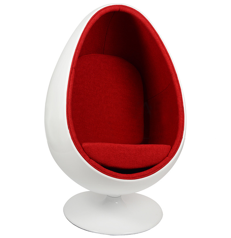 Кресло яйцо Scott Howard Ovalia Egg Style Chair красная ткань