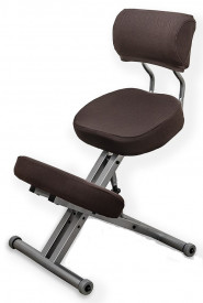 Smartstool KM01B — металлический коленный стул со спинкой (с газлифтом), коричневый