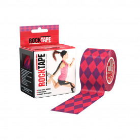 RockTape Кинезиотейп Design, 5см х 5м, розовый узор