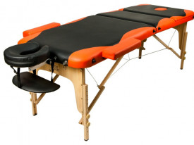 Массажный стол Atlas Sport 3D-70 трех-секционный Черный+оранжевый