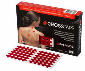Кросс тейпы BBTape™ CROSS TAPE™ 4,9 см х 5,2 см (размер С) красный