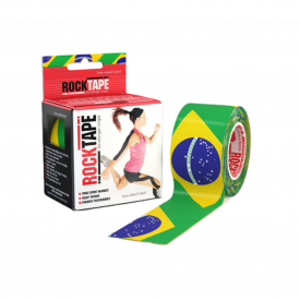 RockTape Кинезиотейп Design, 5см х 5м, бразильский флаг