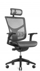 Эргономичное кресло Expert VISTA VSM01 (сетка серая / каркас черн)