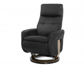 Комфортное кресло-реклайнер Relax Francesca, черно-серый