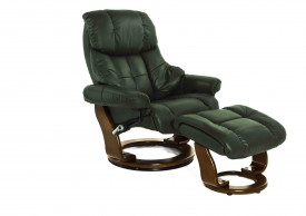 Кресло-реклайнер Relax LUX 7438W кожа-зеленая
