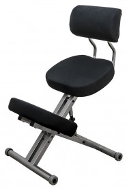 Smartstool KM01BМ — металлический коленный стул (со спинкой), черный, без чехла