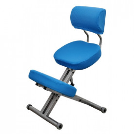 Smartstool KM01BМ — металлический коленный стул (со спинкой), голубой
