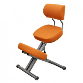 Smartstool KM01BМ — металлический коленный стул (со спинкой), оранжевый