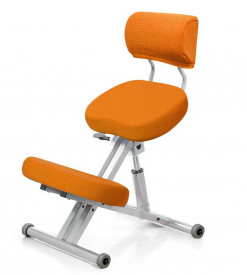 Smartstool KM01B — металлический коленный стул со спинкой (с газлифтом), оранжевый