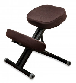 Smartstool KM01 Black — металлический коленный стул (коричневый чехол)