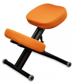 Smartstool KM01 Black — металлический коленный стул (оранжевый чехол)