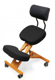 Smartstool KW02B — деревянный коленный стул со спинкой, без чехла, черный