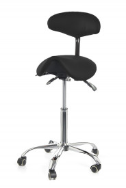 Smartstool S03B — стул-седло со спинкой, черный