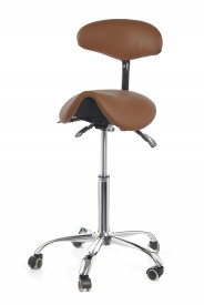 Smartstool S03B — стул-седло со спинкой, коричневый