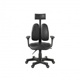 Офисное кресло Duorest Leaders DR-7500G черная экокожа
