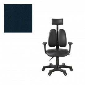 Офисное кресло Duorest Leaders DR-7500G темно-синяя экокожа
