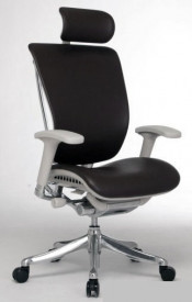 Эргономичное кресло Expert Spring SPL - 01 (кожа черная /карк.черн)