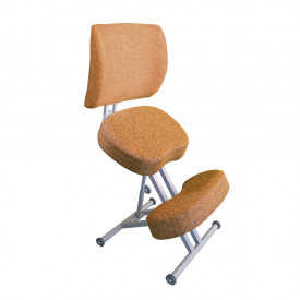 Коленный стул со спинкой ОЛИМП (комфорт) темно-коричневый