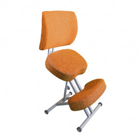 Коленный стул со спинкой ОЛИМП (комфорт) коралловый